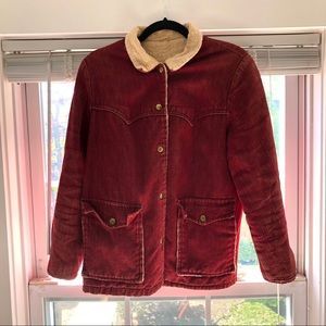 Vintage red denim jacket